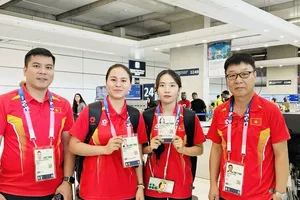 Đội tuyển bắn súng Việt Nam đã có mặt tại Pháp để dự Olympic 2024. Ảnh: MINH MINH