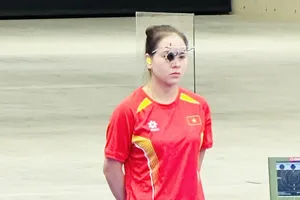 Xạ thủ Trịnh Thu Vinh sẽ có cơ hội thể hiện chuyên môn tại AIMAG 6 sau Olympic 2024. Ảnh: MINH MINH
