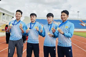 1 kỷ lục quốc gia đã được thiết lập tại giải điền kinh tiếp sức vô địch quốc gia 2024. Ảnh: MINH MINH