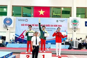 Khánh Phong giành HCV toàn năng cá nhân nam cho mình ở giải vô địch quốc gia 2024. Ảnh: KHÁNH PHONG