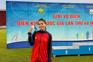 Nguyễn Thị Ngọc đã giành được HCV cá nhân nội dung 400m ở giải vô địch quốc gia năm nay. Ảnh: MINH MINH