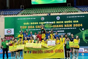 VTV Bình Điền Long An có thưởng lớn khi giành ngôi vô địch quốc gia 2024. Ảnh: MINH MINH