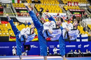 Võ sỹ nữ của taekwondo Việt Nam có HCV nội dung đồng đội nhóm tuổi U50. Ảnh: WTF