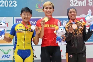 Nguyễn Thị Thật (giữa) sẽ có mục tiêu chinh phục đấu trường SEA Games 33-2025 rất cụ thể. Ảnh: DŨNG PHƯƠNG