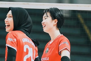 Cầu thủ Trần Thị Thanh Thúy thi đấu tại Indonesia do vậy không ăn Tết ở Việt Nam năm nay. Ảnh: INDOVOLLEYBALL