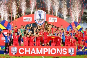 Đội bóng đá nam Việt Nam giành ngôi vô địch ASEAN Cup 2024 là 1 trong những điểm nhấn quan trọng được ghi nhận. Ảnh: VFF