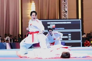 Võ sỹ karate Việt Nam bắt đầu tập trung từ ngày 10-2 làm nhiệm vụ tập luyện quốc gia trong năm 2025. Ảnh: DŨNG PHƯƠNG