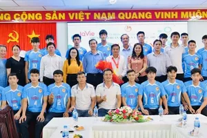 Đội nam Long An đang tập trung chuyên môn hướng tới dự giai đoạn thứ nhất giải bóng chuyền vô địch quốc gia 2025. Ảnh: BCLA