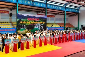 VĐV jujitsu cả nước bắt đầu thi đấu giải quốc gia tại Cao Bằng để tìm cơ hội giành kết quả cao nhất. Ảnh: MINH MINH