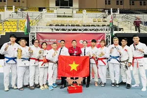Đội tuyển jujitsu Việt Nam đã kết thúc giải vô địch châu Á 2025 với hạng 3 toàn đoàn. Ảnh: TIẾN BÙI