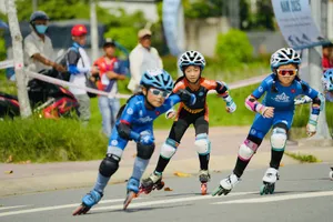 Các VĐV trẻ được cơ hội thi đấu giành kết quả tại giải. Ảnh: ROLLERVN