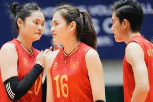 Đội tuyển bóng chuyền nữ Việt Nam có chiến thắng đầu tay tại giải AVC Nations Cup 2025. Ảnh: VFV