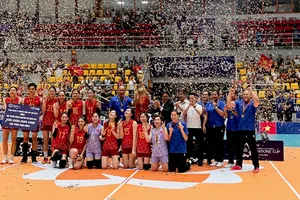 Đội tuyển bóng chuyền nữ Việt Nam đã giành ngôi vô địch tại AVC Nations Cup 2025 trên sân nhà. Ảnh: MINH MINH