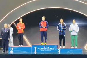 Tuyển thủ wushu Việt Nam đã giành HCV tại cúp châu Á 2025. Ảnh: MINH MINH