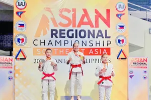 Võ sĩ jujitsu Việt Nam có những kết quả HCV quan trọng tại giải vô địch trẻ, vô địch Đông Nam Á 2025 đang tổ chức ở Philippines. Ảnh: JJAU