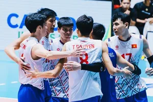 Đội tuyển bóng chuyền nam Việt Nam tiếp tục vượt qua đội Thái Lan ở chặng 2 giải SEA V.League 2025. Ảnh: SEAVLEAGUE