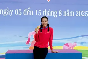 Tuyển thủ Huỳnh Thị Mỹ Tiên cho biết sẽ tập trung hoàn thành nhiệm vụ SEA Games 33-2025. Ảnh: MINH MINH