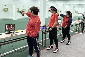 VĐV quan trọng của đội tuyển bắn súng Việt Nam chuẩn bị cho SEA Games 33-2025 đã được xác định. Ảnh: MINH CHIẾN