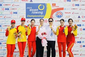 Đội tuyển rowing Việt Nam giành thêm HCV vào ngày cuối tại giải vô địch châu Á 2025. Ảnh: VSF