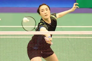 Tay vợt Vũ Thị Trang tiếp tục thi đấu giải quốc tế tại Bắc Ninh sau khi lên ngôi vô địch ở Ninh Bình vừa qua. Ảnh: DŨNG PHƯƠNG