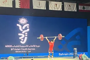 Lực sĩ Hùng Văn Thế đã tranh tài tại Bahrain. Ảnh: TRUNG THÀNH