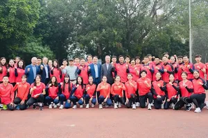 Đội tuyển điền kinh Việt Nam được kiểm tra sự chuẩn bị chuyên môn trong ngày 3-12. Ảnh: ĐẶNG HOÀI