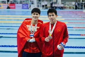 Các kình ngư Việt Nam đã có huy chương trong ngày đầu tiên môn bơi tại SEA Games 33-2025. Ảnh: DŨNG PHƯƠNG