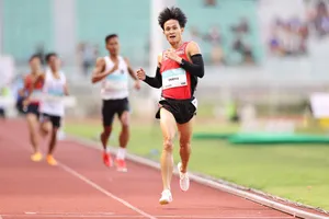 Nguyễn Trung Cường đã có ngôi vô địch SEA Games 33-2025 nội dung 3.000m chướng ngại vật. Ảnh: DŨNG PHƯƠNG
