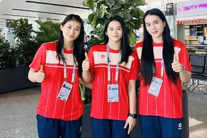 3 chị em gái Mỹ Trang, Mỹ Linh, Mỹ Hạnh tham dự SEA Games 33-2025 tại Thái Lan. Ảnh: M.TRANG