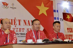 Lãnh đạo Đoàn thể thao Việt Nam đã có những đánh giá sơ bộ về các kết quả đạt được tới thời điểm này. Ảnh: DŨNG PHƯƠNG