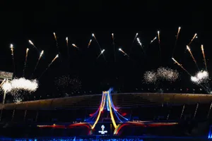 Lễ bế mạc SEA Games 33-2025 tổ chức ngắn gọn trên sân vận động trung tâm của Đại hội. Ảnh: DŨNG PHƯƠNG