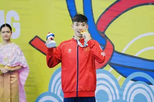 Nguyễn Huy Hoàng là VĐV bơi nam xuất sắc nhất năm 2025 của Việt Nam. Ảnh: DŨNG PHƯƠNG