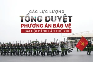 Các lực lượng tổng duyệt phương án bảo vệ Đại hội Đảng lần thứ XIII