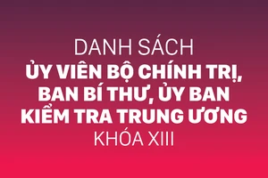 Danh sách Bộ Chính trị và Ban Bí thư Trung ương khóa XIII