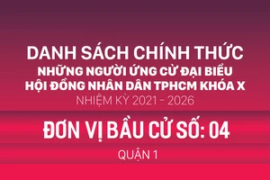 Đơn vị bầu cử số: 04 (quận 1)