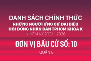 Đơn vị bầu cử số: 10 (quận 8)