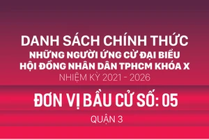 Đơn vị bầu cử số: 05 (quận 3)