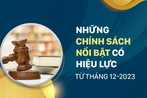 Những chính sách nổi bật có hiệu lực từ tháng 12-2023