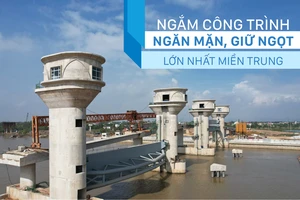 Ngắm công trình ngăn mặn, giữ ngọt lớn nhất miền Trung 