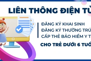 Liên thông điện tử đăng ký khai sinh, đăng ký thường trú, cấp thẻ BHYT cho trẻ dưới 6 tuổi