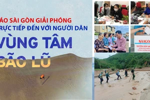 Báo Sài Gòn Giải Phóng trực tiếp đến với người dân vùng tâm bão lũ 