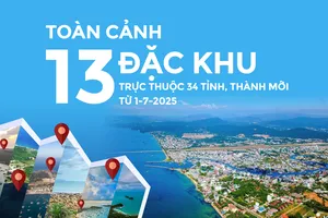 13 đặc khu trực thuộc 34 tỉnh, thành từ 1-7-2025