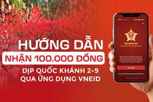 Hướng dẫn nhận 100.000 đồng dịp Quốc khánh 2-9 qua ứng dụng VNeID