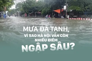 Mưa đã tạnh, vì sao Hà Nội vẫn còn nhiều điểm ngập sâu?