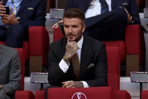 Beckham điển trai dự khán World Cup 2022