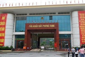 Customs clearance at Quang Ninh border gate again suspended