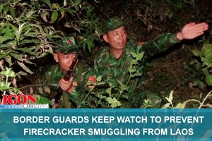 Border guards keep watch to prevent firecracker smuggling from Laos