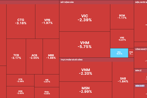 VN-Index nosedives nearly 28 points due to heavy sell-off