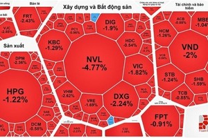 VN-Index tumbles on strong profit-taking pressure