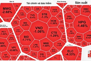 Foreign investors’ sell-offs sink VN-Index in red